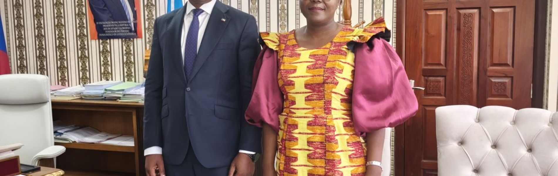 Photo avec le ministre de l'énergie GE